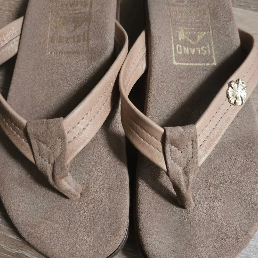 Brown Sandals with Contoured Footbed and Minimalist Design